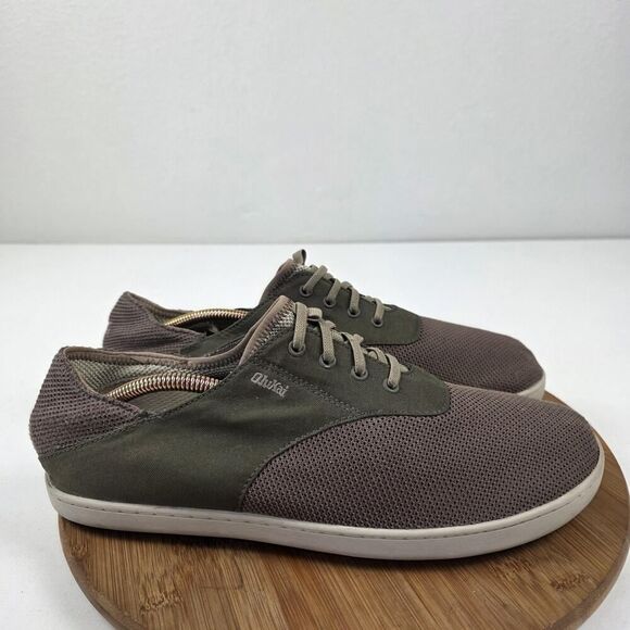 OluKai Shoes Mens Size 11 Olive Brown Nohea Moku Lightweight Mesh Casual Sneaker - Picture 7 of 16